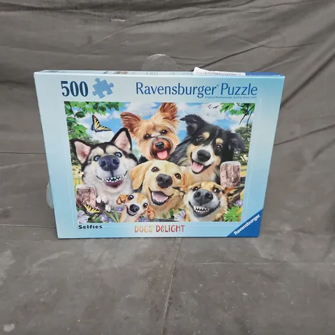 RAVENSBURGER 500-PIECE PUZZLE – DOGS DELIGHT