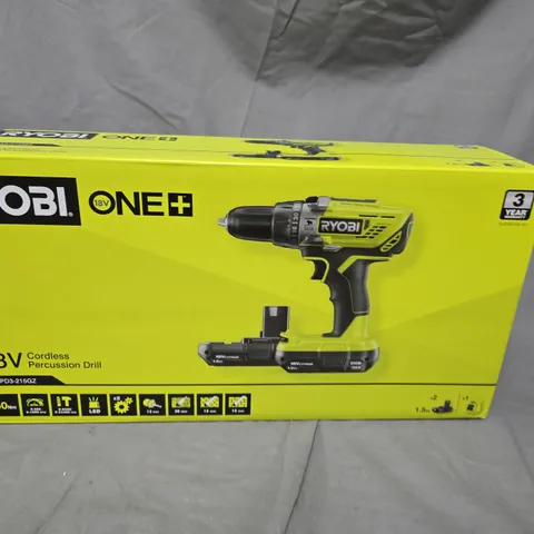 RYOBI ONE+ 18V CORDLESS DRILL (BOXED)