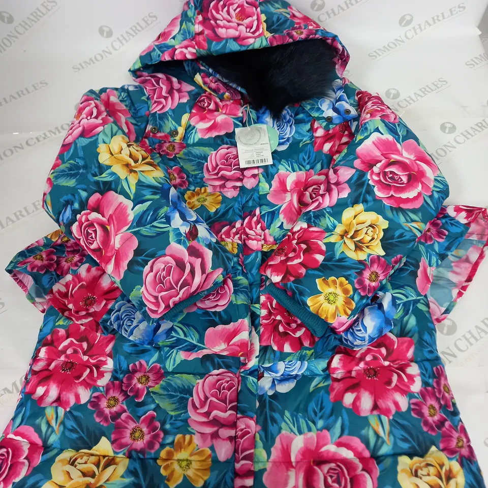 MONSOON FLORAL PATTERN PATTERN COAT SIZE 9-10 YEARS