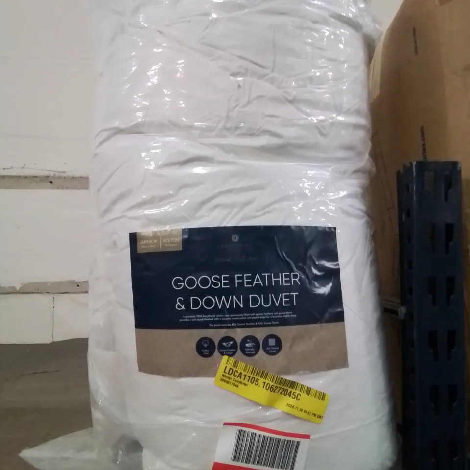 BAGGED GOOSE FEATHER AND DOWN EMPEROR DUVET COVER 