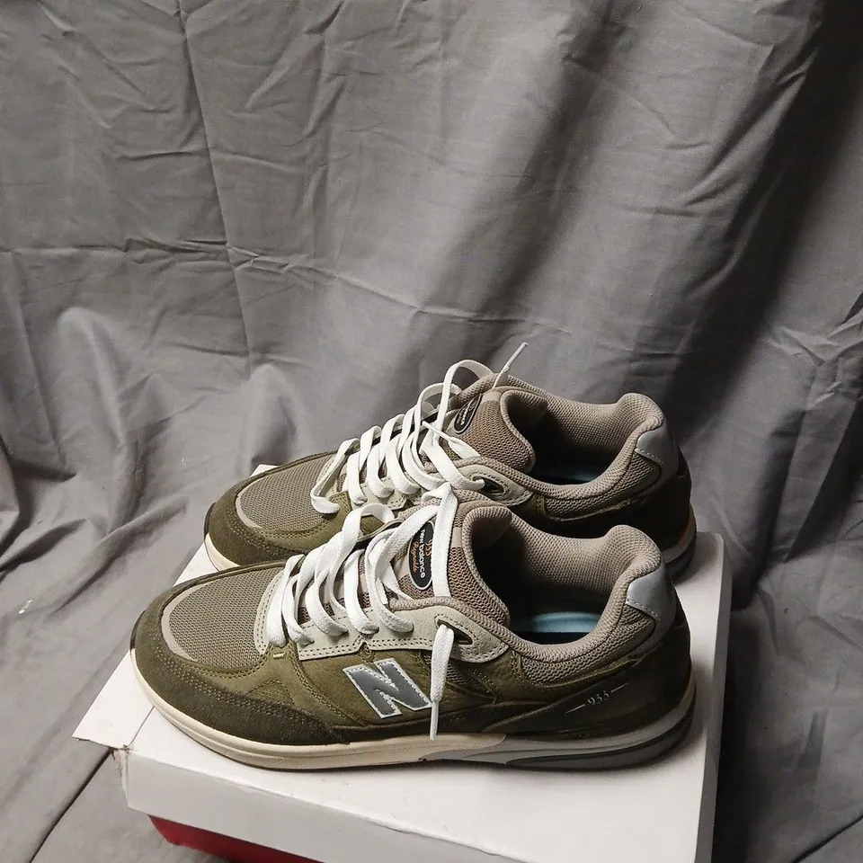 NEW BALANCE 993 SNEAKERS – OLIVE/KHAKI, PAIR  UK SIZE 11.5