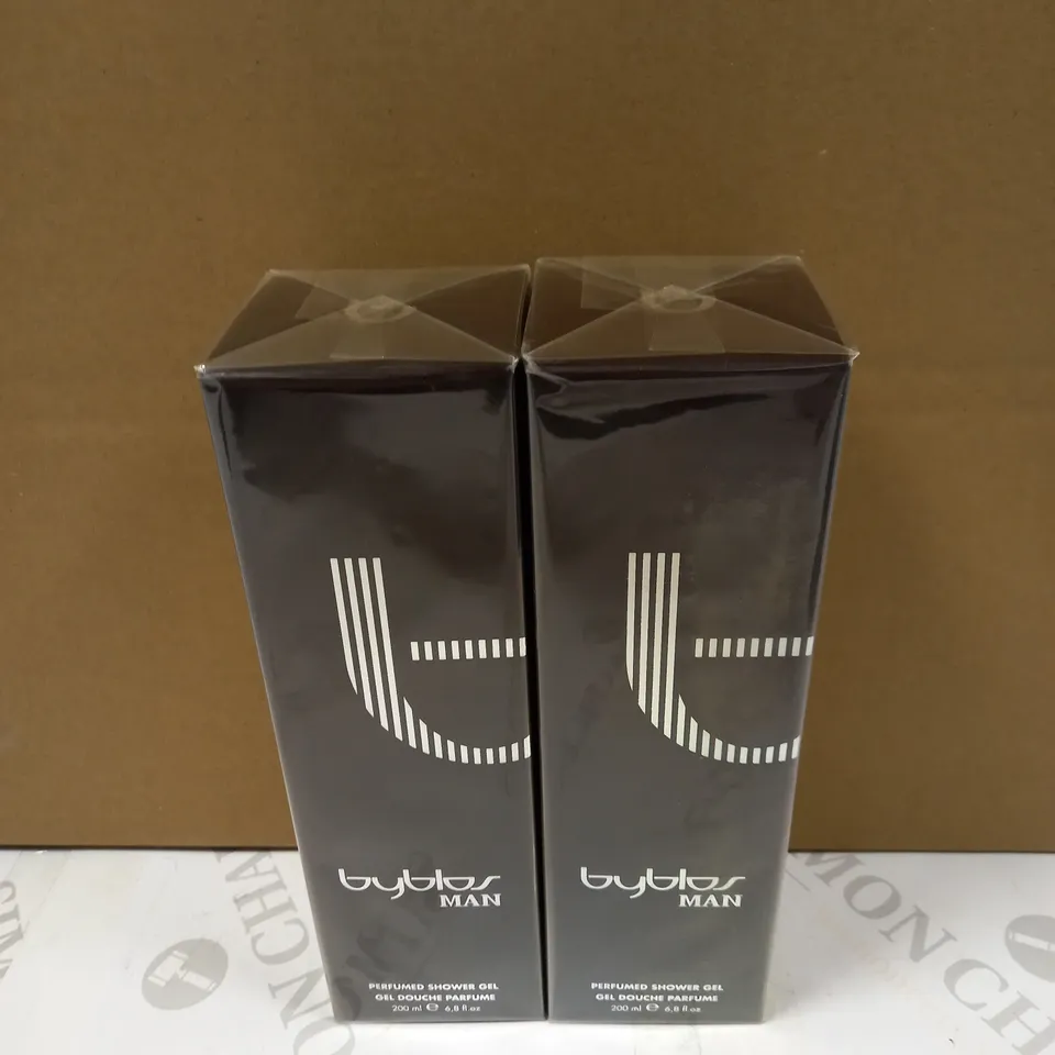 LOT OF 2 BYBLOS MAN PERFUMED SHOWER GEL