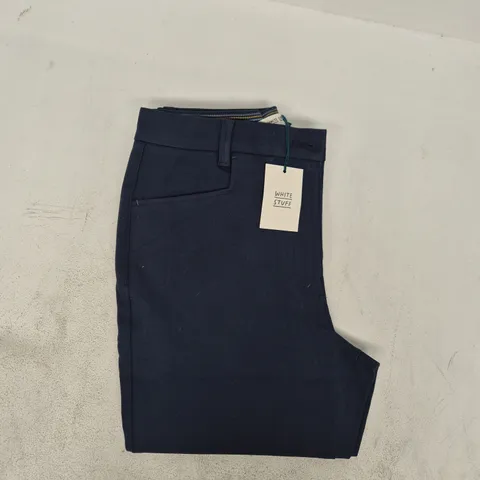 WHITE STUFF SAVANNAH STRETCH TROUSERS IN NAVY SIZE UK 12R