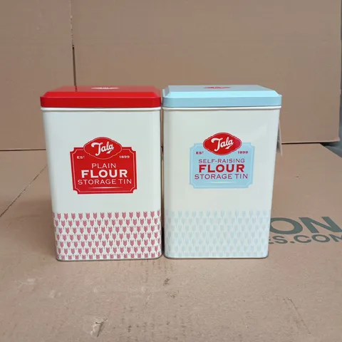 2 X TALA FLOUR STORAGE TINS