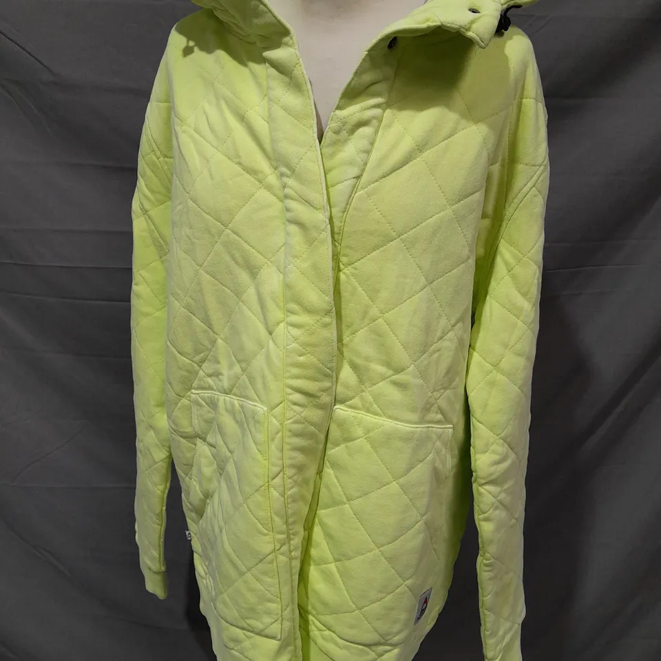 PASSENGER CLEMENTINE RECYCLED QUILTED POPPER UP HOODIE - M