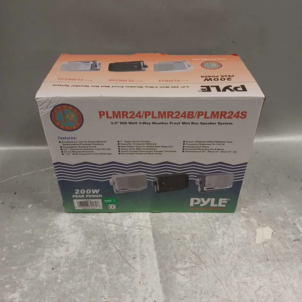 BOXED PYLE WEATHER PROOF MINI BOX SPEAKER SYSTEM 