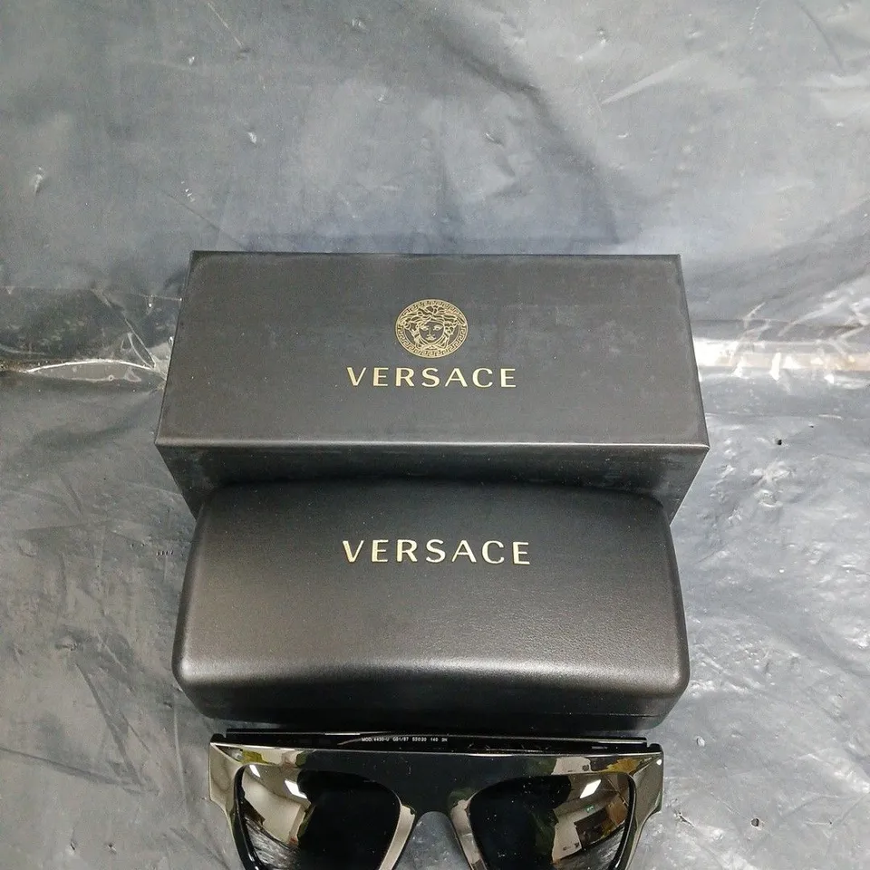 BOXED PAIR OF VERSACE SQUARE SUNGLASSES