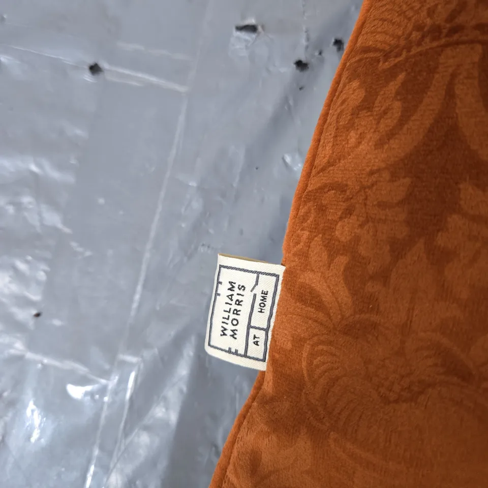 WILLIAM MORRIS AT HOME CUSHION – ORANGE DAMASK PATTERN