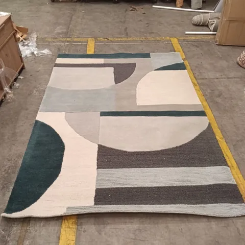 GEOMETRIC AREA RUG β ABSTRACT NEUTRAL DESIGN APPROXIMATELY 235 CM X 160 CM