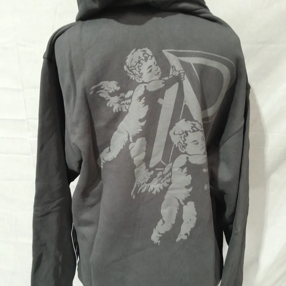 REPRESENT CHERUB INITIAL HOODIE IN JET BLACK - XXS