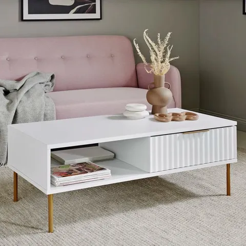 BOXED BANSEMER 4 LEGS COFFEE TABLE WITH STORAGE