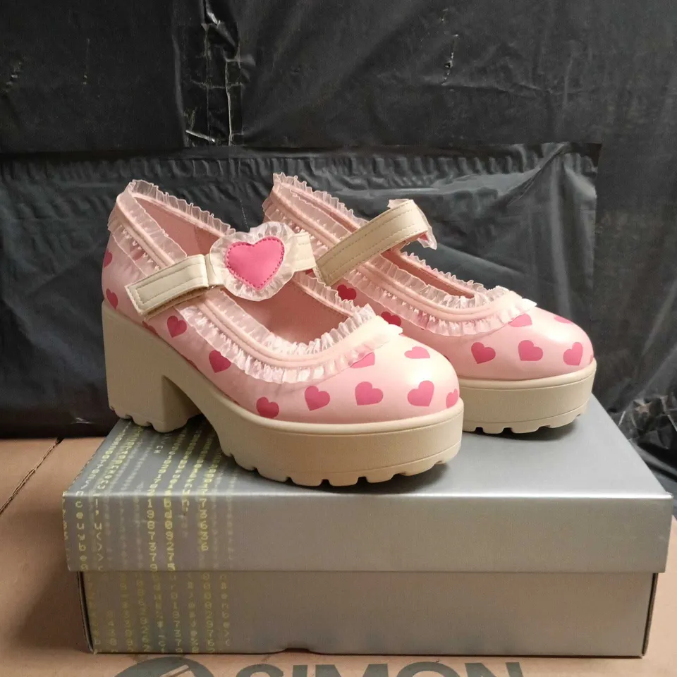 KOI MELANIE SWEETHEART MARY JANE SHOES PINK SIZE 3