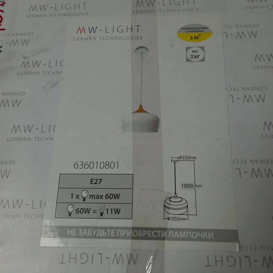 MW-LIGHT MODERN SINGLE PENDANT LIGHT