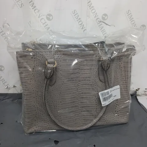 OUTLET RUTH LANGSFORD HERO CROC LEATHER TOTE BAG