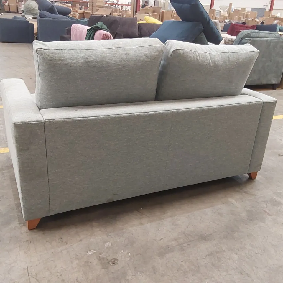 QUALITY DESIGNER LIGHT BLUE FABRIC SOFA BED