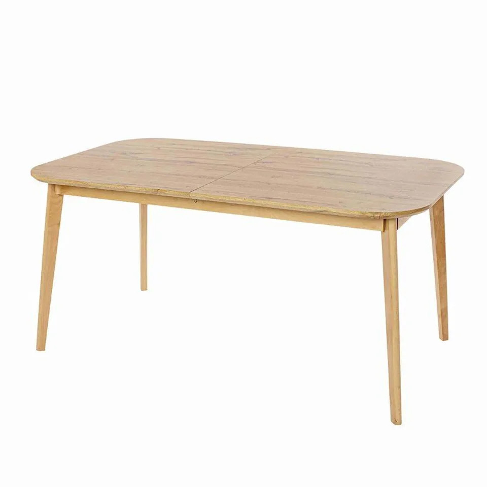 BOXED BARKOK JUAREZ EXTENDABLE WOOD DINING TABLE (2 BOXES)
