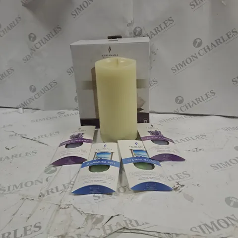 BOXED LUMINARA FRAGRANCE DIFFUSING PILLAR CANDLE