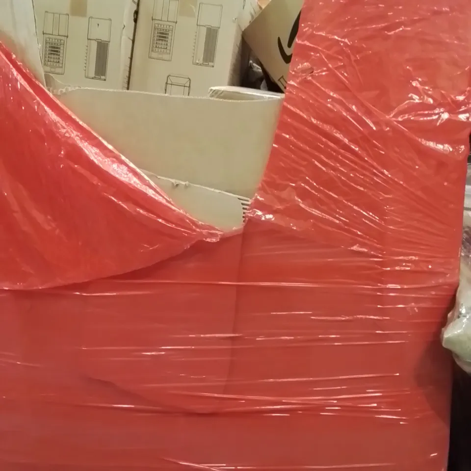 PALLET OF ASSORTED HOUSEHOLD GOODS AND PRODUCTS TO INCLUDE;AIR COOLER,RETRACTABLE GATE,TOILET SEAT