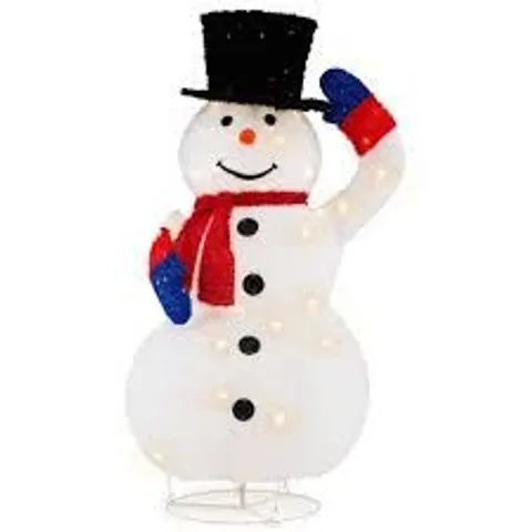 BOXED PRE-LIT CHRISTMAS SNOWMAN WITH 120 BUILT-IN LED LIGHTS FOR LAWN