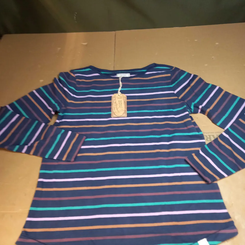 FATFACE ORGANIC COTTON STRIPE SHIRT SIZE 10