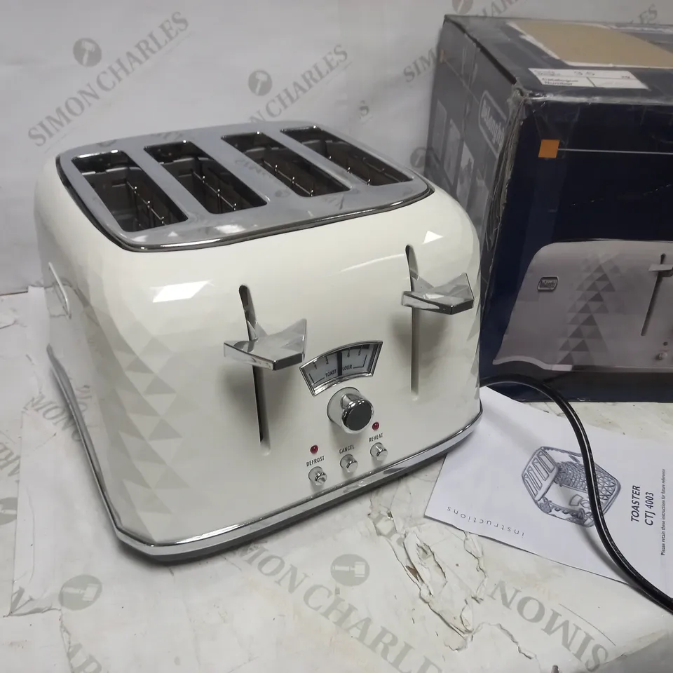 DELONGHI CTJ4003.W BRILLANTE TOASTER  RRP £94.99