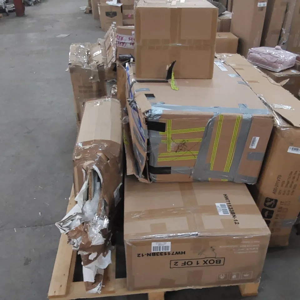 PALLET OF ASSORTED CONSUMER PRODUCTS/FURNITURE PARTS 