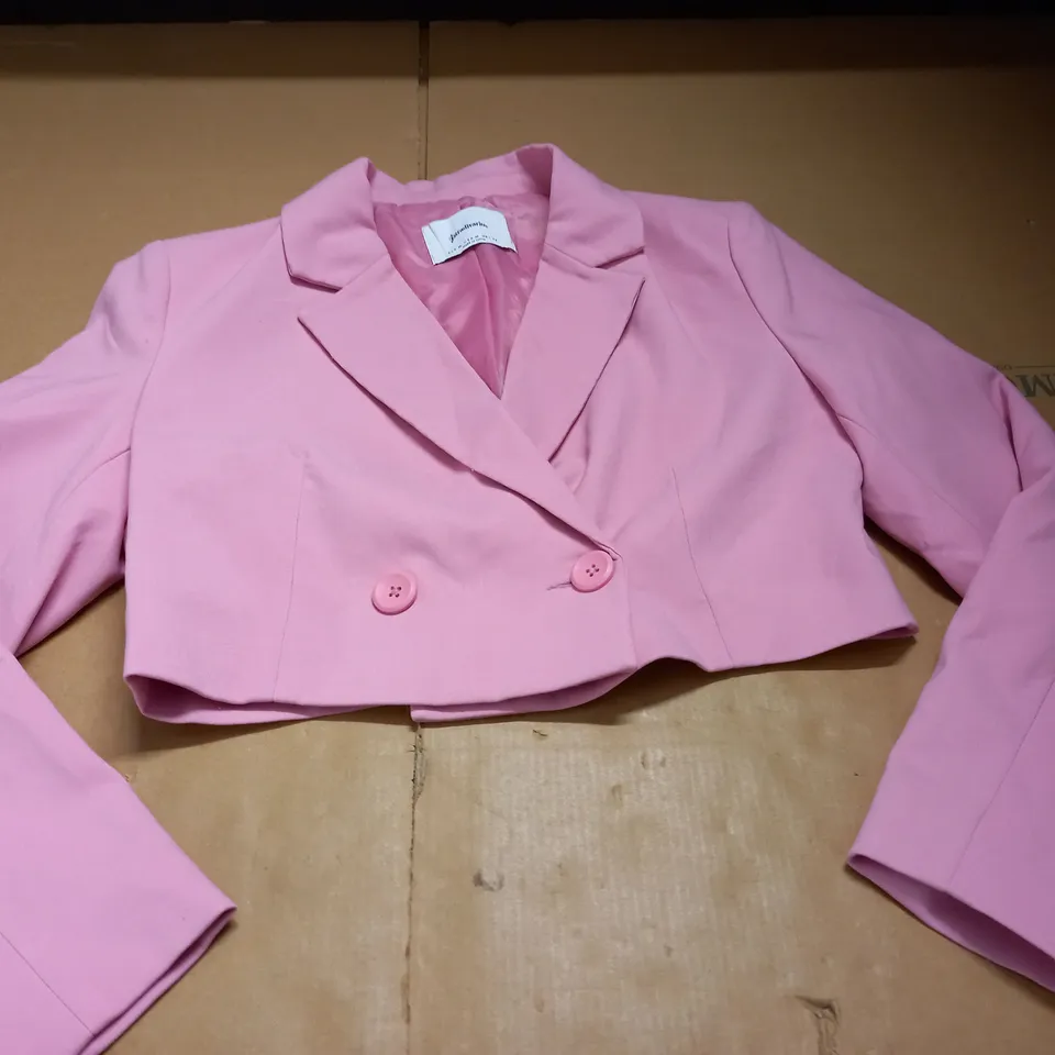 ASTRADIVARIUS CROPPED PINK BLAZER - EUR M