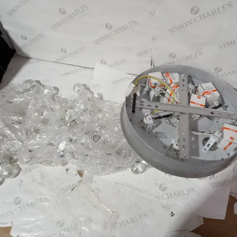 BOXED REBECCA GREY METAL/CRYSTAL EFFECT CEILING PENDANT