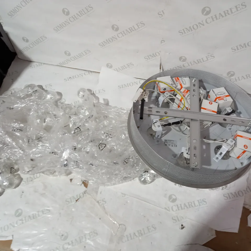 BOXED REBECCA GREY METAL/CRYSTAL EFFECT CEILING PENDANT