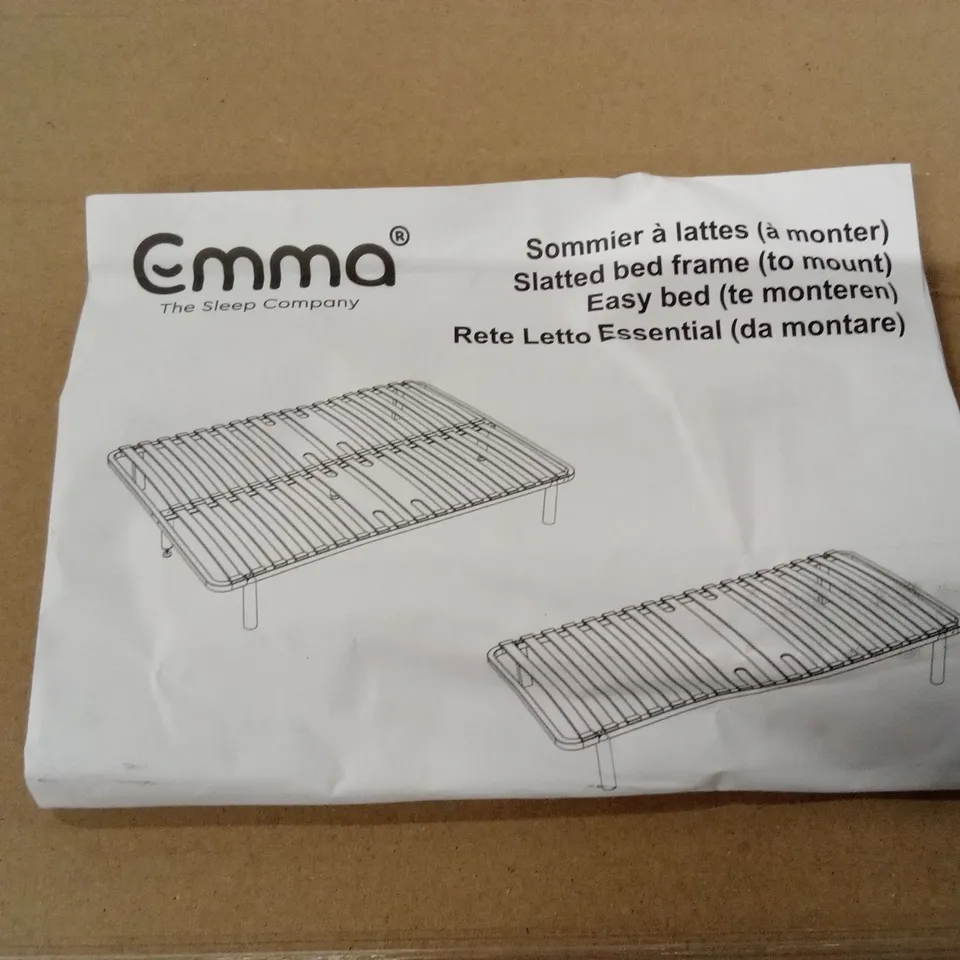 BOXED EMMA SLATTED FRAME BED - 120 x 190cm SMALL DOUBLE