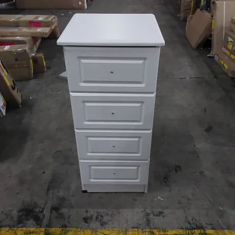 DESIGNER 4-DRAWER CHEST OF DRAWERS - WHITE