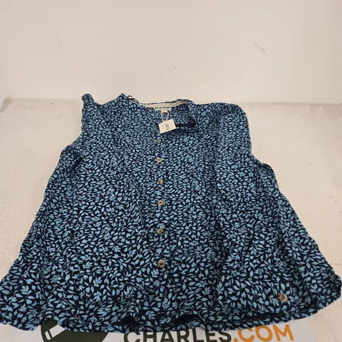 MUDFLOWER BLUE FLORAL BUTTON-SHIRT β UK 16