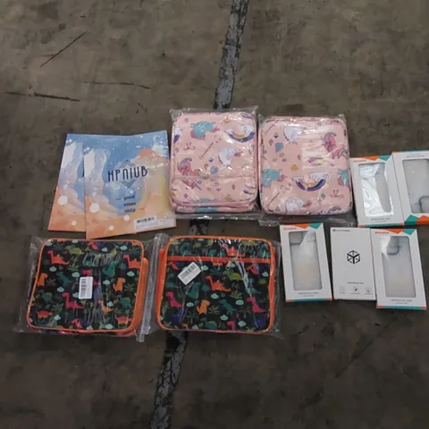 PALLET TO CONTAIN ASSORTED HOUSEHOLD ITEMS AND CONSUMER PRODUCTS. INCLUDING KIDS LUNCH BAGS, ART PRINTS, PHONE CASES ETC