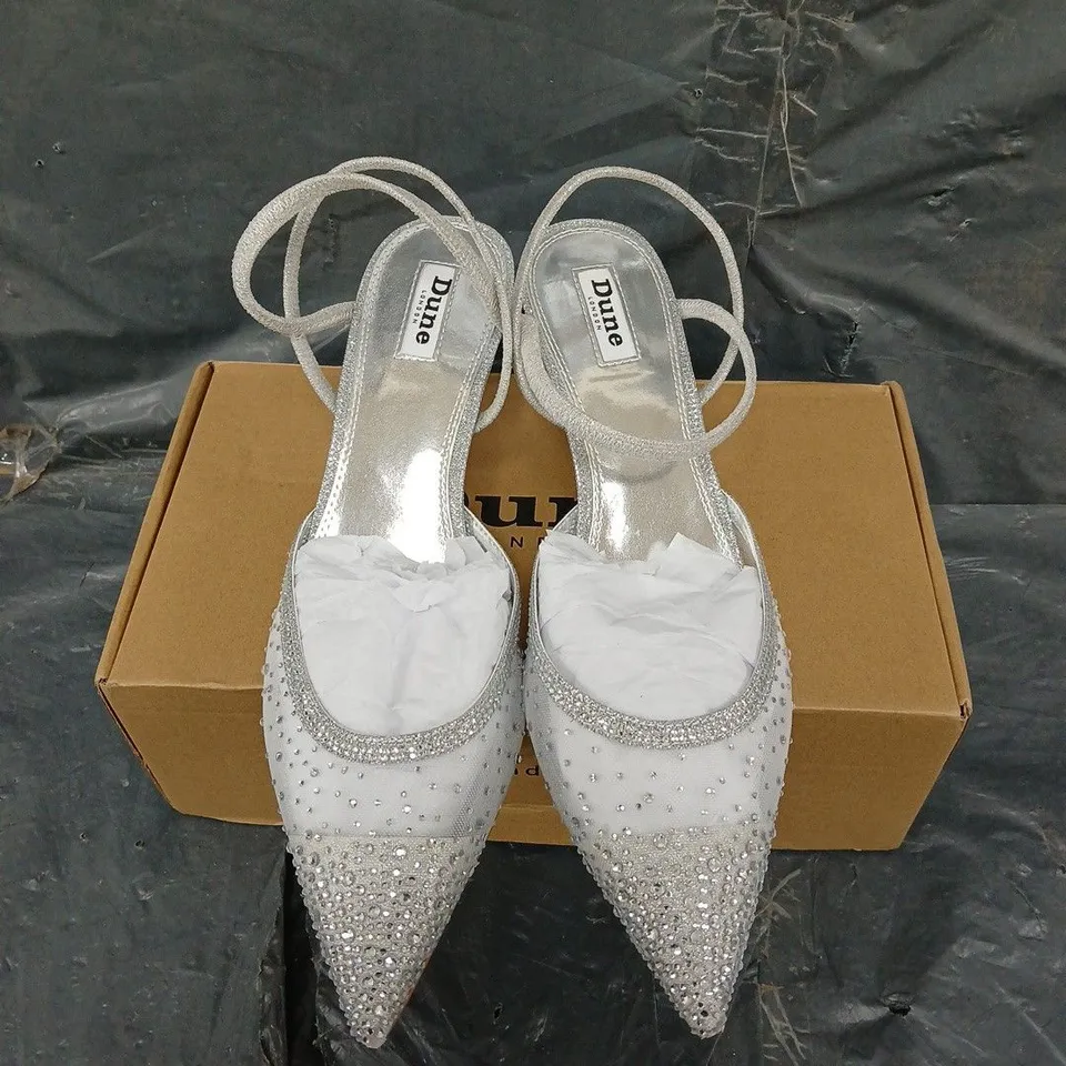 BOXED PAIR OF DUNE HIGH HEEL SHOES - UK SIZE 8