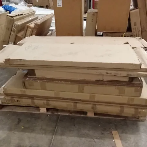 PALLET OF ASSORTED INCOMPLETE DESIGNER FURNITURE AND FURNITURE PARTS