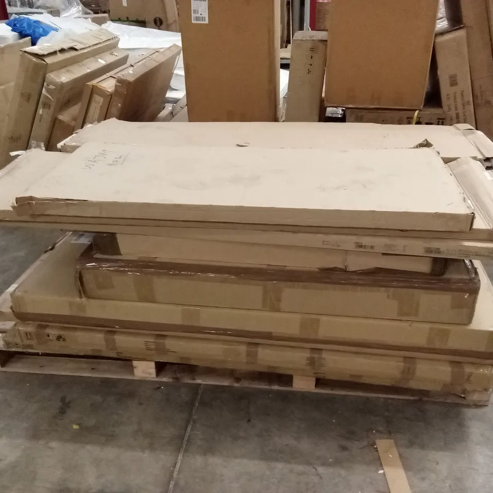 PALLET OF ASSORTED INCOMPLETE DESIGNER FURNITURE AND FURNITURE PARTS
