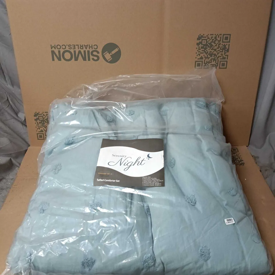 SERENITY NIGHT OEKO TEX STANDARD 100 TUFTED COMFORTER SET DOUBLE SIZE