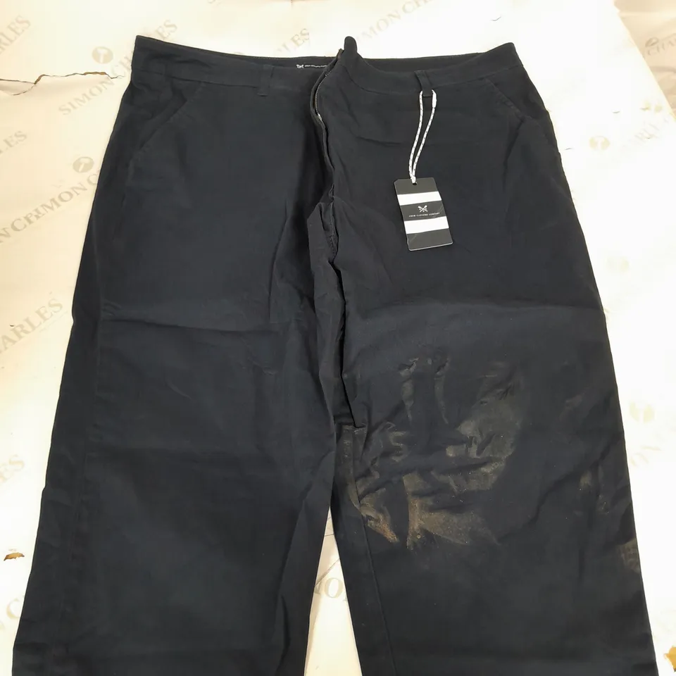 CREW CLOTHING COMPANY NAVY TROUSERS - SIZE 18