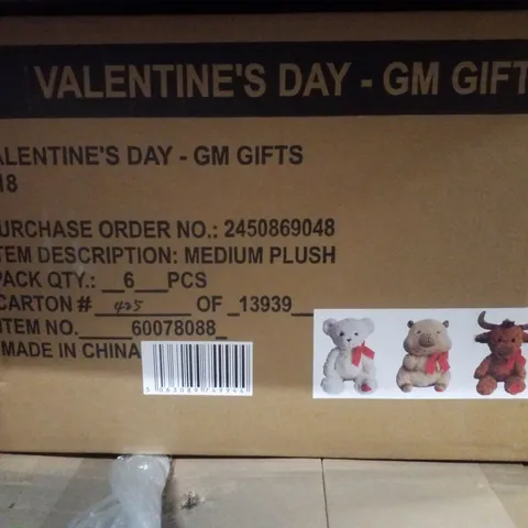 PALLET CONTAINING LARGE QUANTITY OF BRAND NEW ANIMAL & STITCH VALENTINE'S PLUSHES
