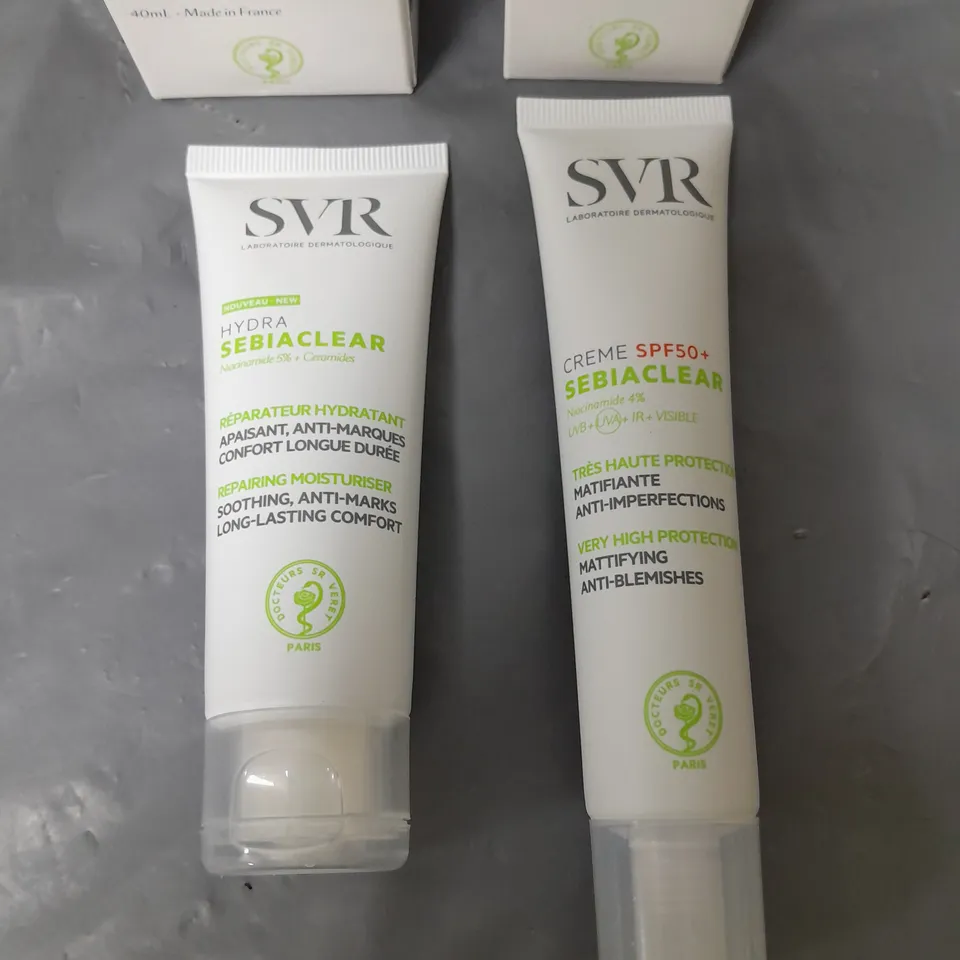 SVR REPAIRING MOISTURISER 40ML AND VERY HIGH PROTECTION MATTIFYING CRÈME 40ML