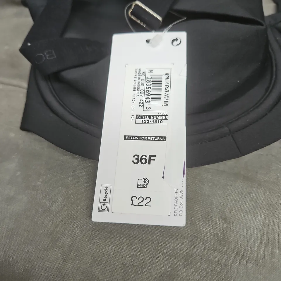 FABULOUS FULL CUP BODY FLEXFIT BLACK 36F BRA WITH TAGS