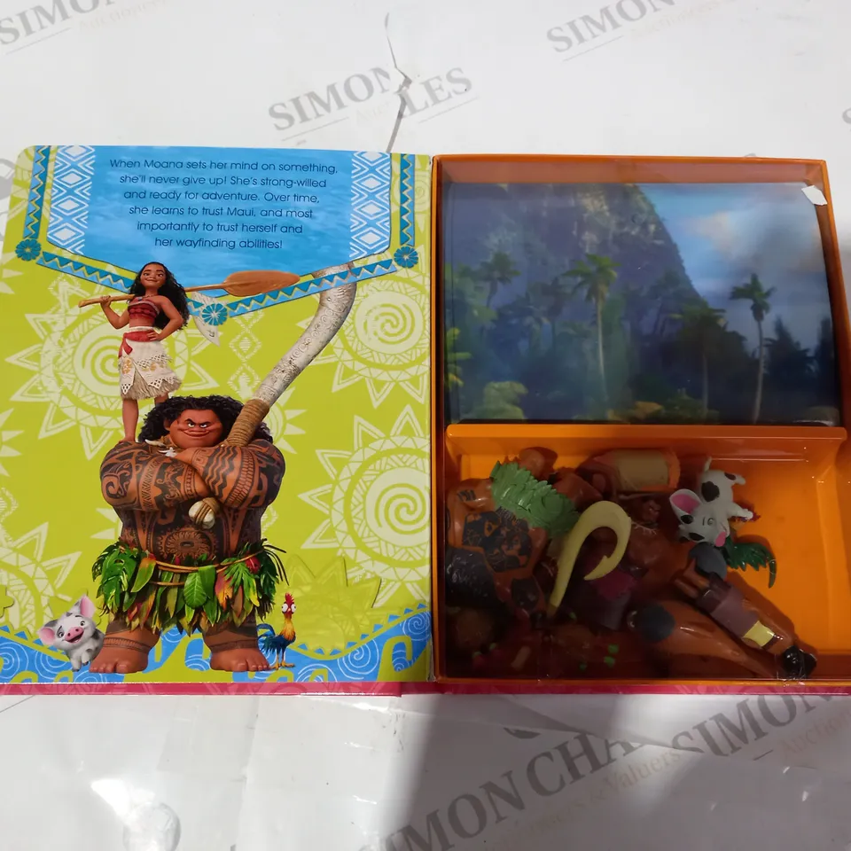 APPROXIMATELY 5 BRAND NEW BUSY BOOKS INCLUDING TOY STORY, MOANA AND PETER RABBIT - ALL INCLUDING FIGURES