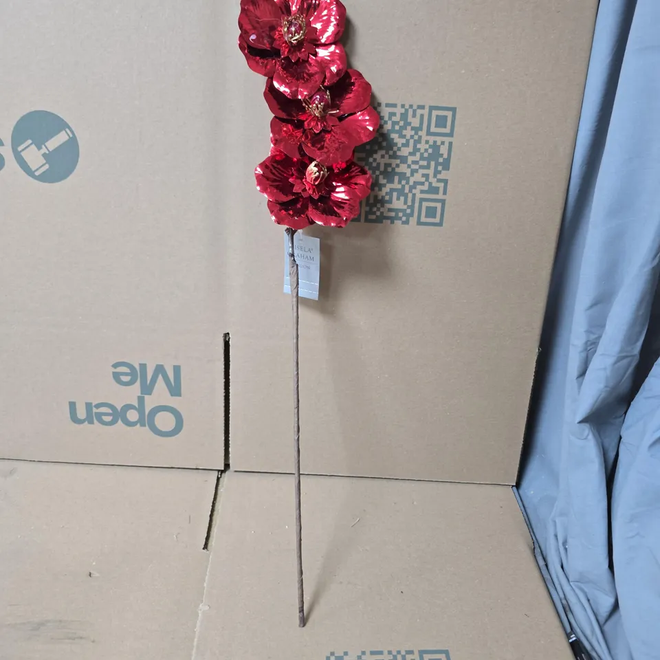 24X GISELA GRAHAM FAUX FLOWER RED GLADIOLUS TYPE