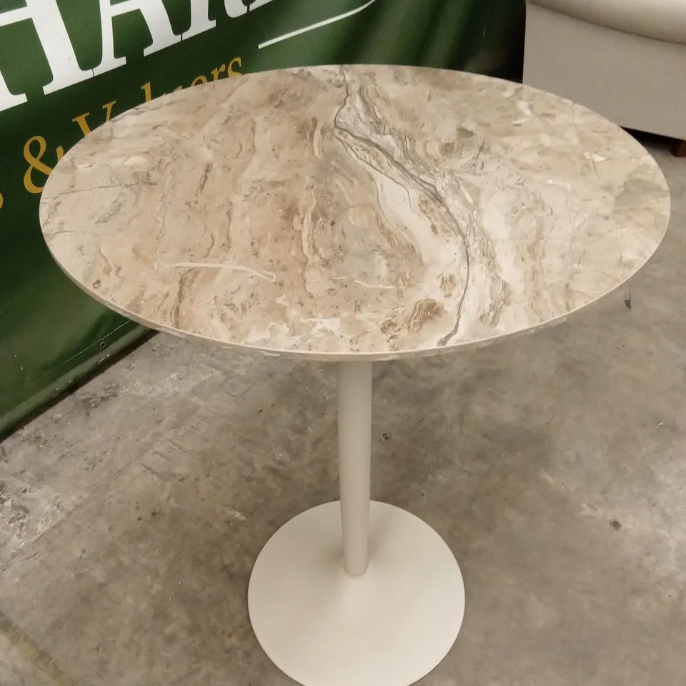 BRAND NEW BOXED MALTA BAR TABLE WITH CERAMIC TABLE TOP (3 BOXES)