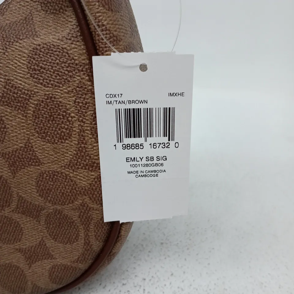COACH SIGNATURE MONOGRAM BAG – BROWN/TAN