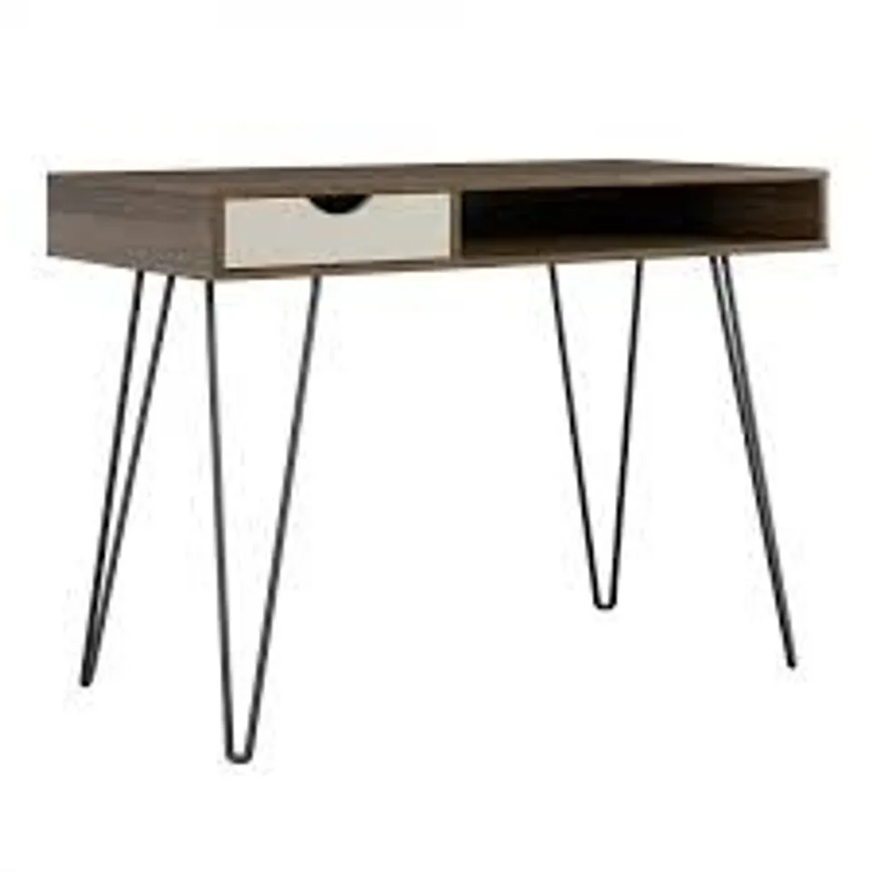 BOXED CONCORD DESK BROWN OAK/GREY