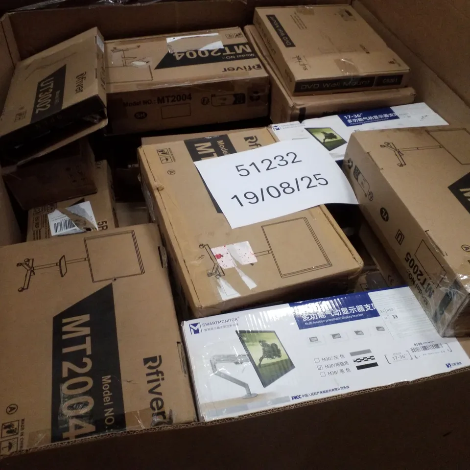 PALLET CONTAINING ASSORTED TV & MONITOR MOUNTS