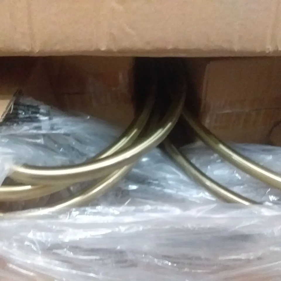 BOXED AUGUSTUS 5-LIGHT 64CM SEMI FLUSH MOUNT ANTIQUE BRASS