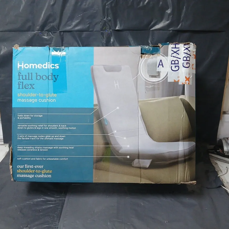 HOMEDICS FULL BODY FLEX MASSAGE CUSHION – SHOULDER-TO-GLUTE MASSAGER 