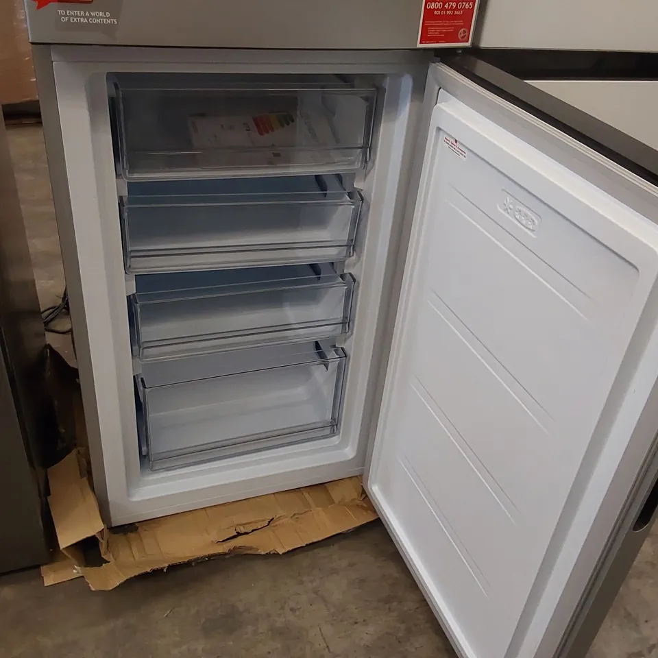 HOOVER HOCT3L517FSK 252 LITRE 50/50 FREESTANDING FRIDGE FREEZER SILVER - UNPROCESSED RAW RETURN